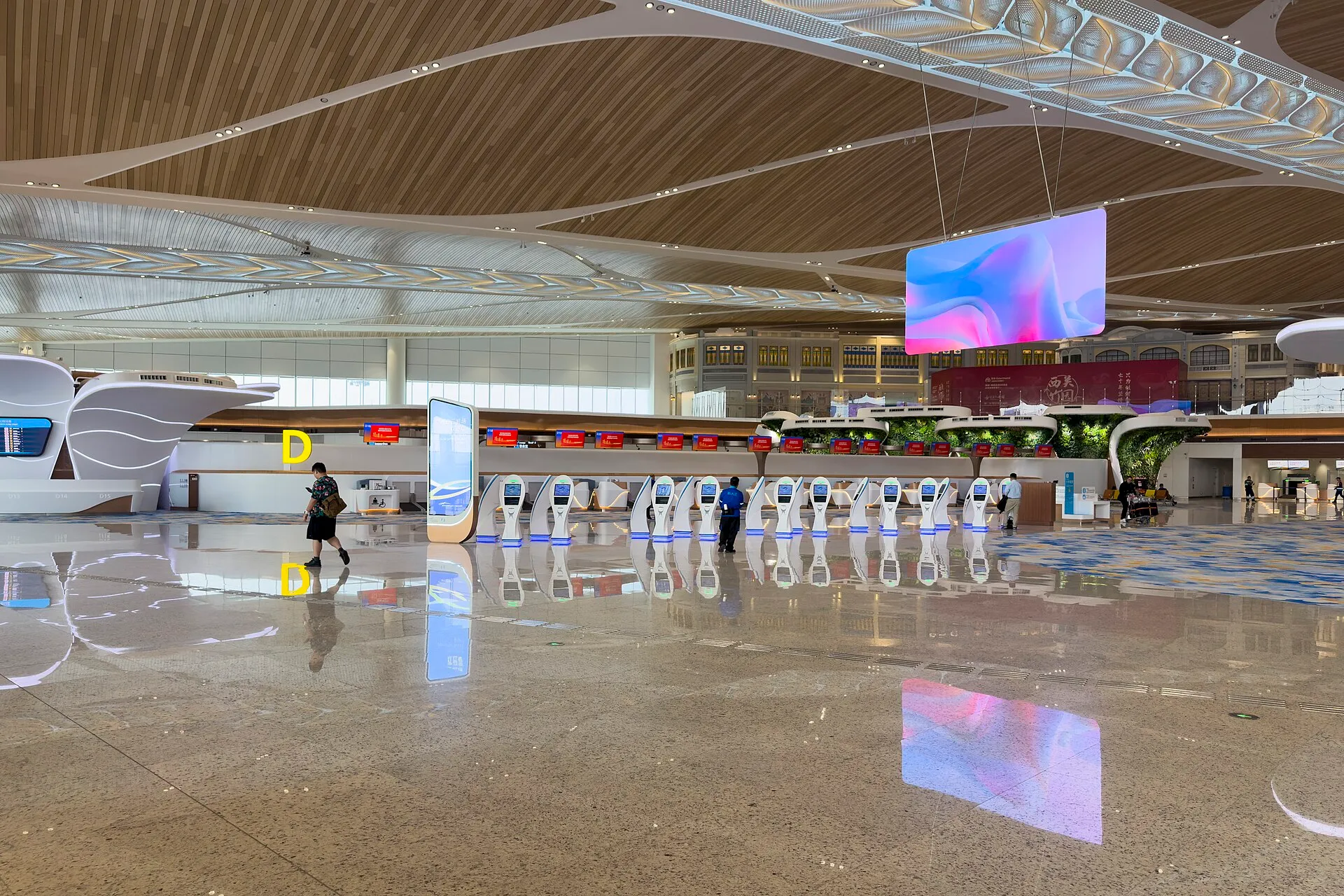 Check-in counters in Terminal 3, Guangzhou Baiyun International Airport